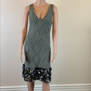 Catherine Malandrino grey/silver knit dress